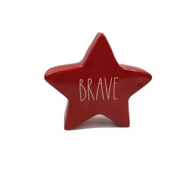 Rae Dunn 4th Of July Patriotic Brave Star Table Decor Red 9.5" Tall BRAND NEW - Picture 1 of 2